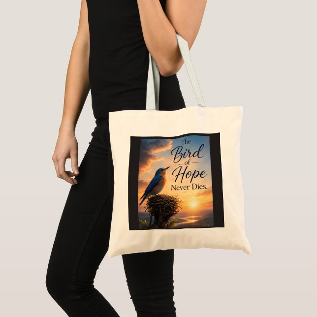 The Bird of Hope Never Dies Tote Bag (Front (Product))