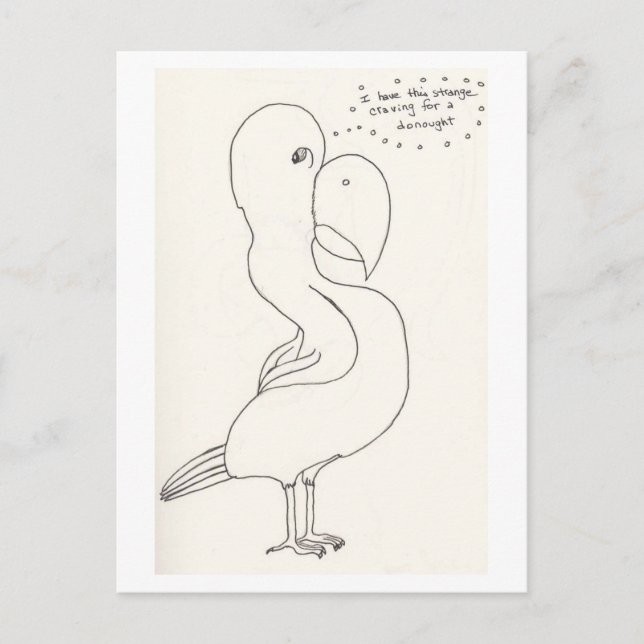 The Bird With The Homer Simpson Head Postcard (Front)