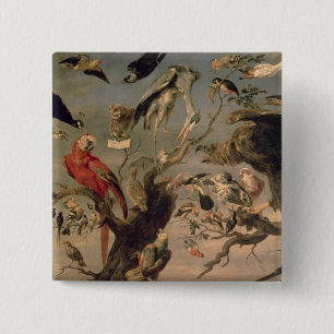 The Bird's Concert 15 Cm Square Badge