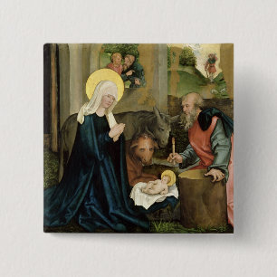 The Birth of Christ 15 Cm Square Badge