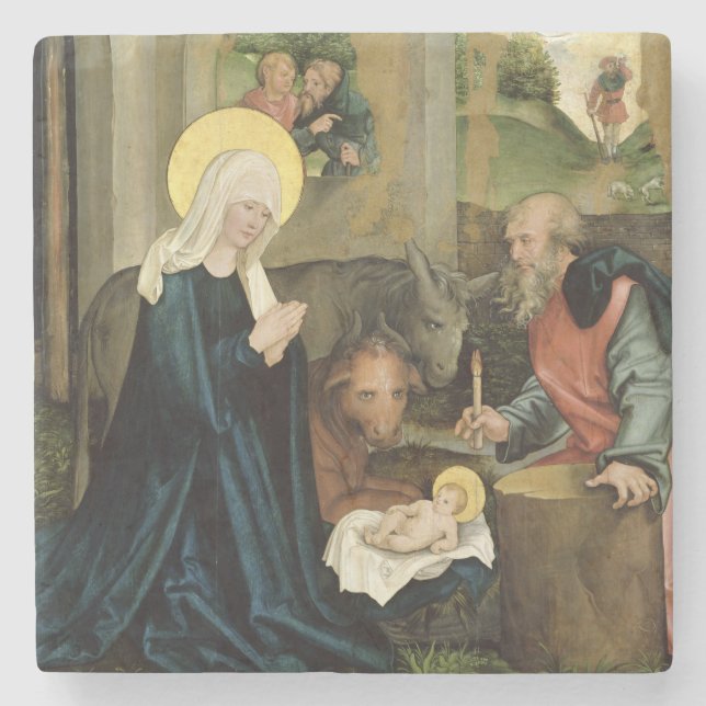 The Birth of Christ Stone Coaster (Front)
