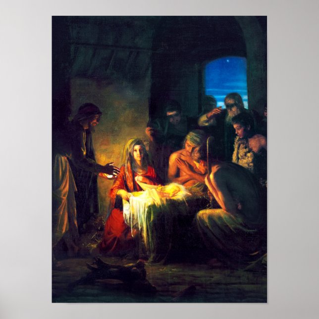 The Birth of Jesus by Carl Bloch Poster (Front)