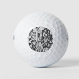 The Birth of Jesus (by Martin Schongauer) Golf Balls