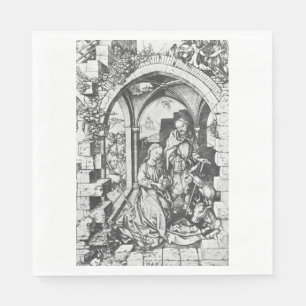 The Birth of Jesus (by Martin Schongauer) Napkin