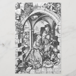 The Birth of Jesus (by Martin Schongauer) Stationery