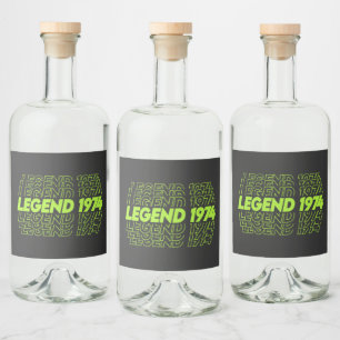 The Birth Of Legends 1974 Liquor Bottle Label