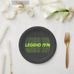 The Birth Of Legends 1974 Paper Plate