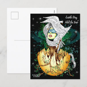 The Birth of Mother Earth  Holiday Postcard