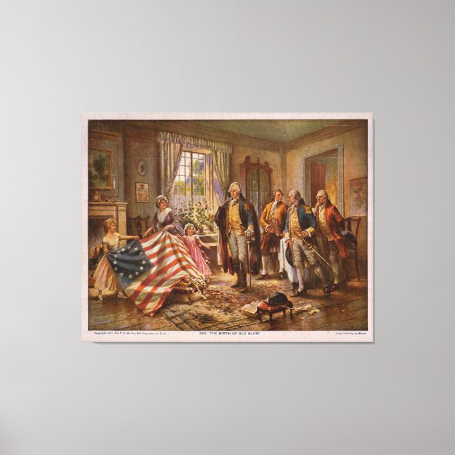 The Birth of Old Glory by Edward Percy Moran Canvas Print (Front)