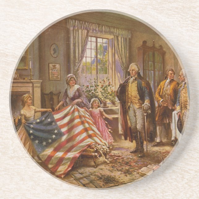 The Birth of Old Glory by Percy Moran Coaster (Front)