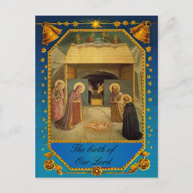 The birth of Our Lord - Nativity Postcard (Front)