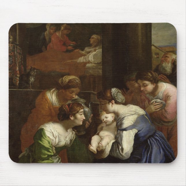 The Birth of the Virgin, c.1620 Mouse Pad (Front)