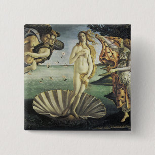The Birth of Venus 15 Cm Square Badge