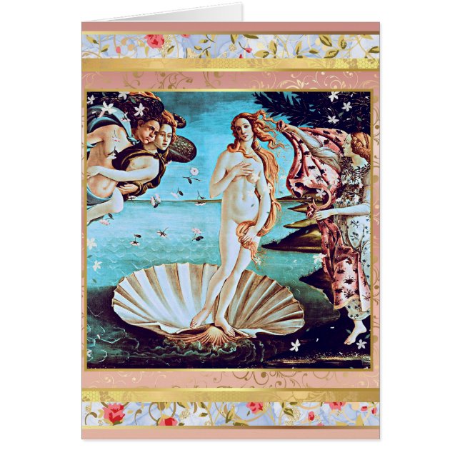 The Birth of Venus Botticelli Female Birthday Card (Front)