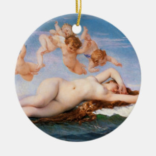 The Birth of Venus by Alexandre Cabanel from 1863 Ceramic Tree Decoration