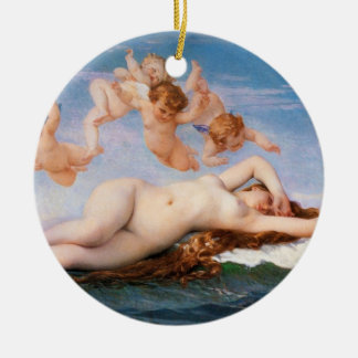 The Birth of Venus by Alexandre Cabanel from 1863 Ceramic Tree Decoration