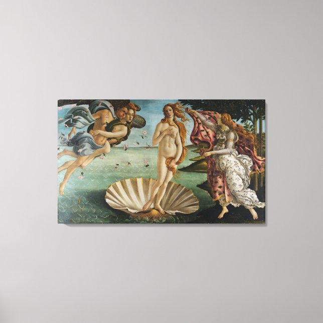 The Birth Of Venus (by Sandro Botiicelli) Canvas Print (Front)