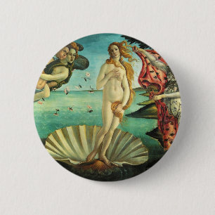 The Birth of Venus by Sandro Botticelli 6 Cm Round Badge
