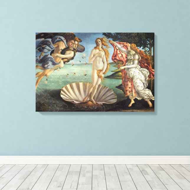 The Birth of Venus by Sandro Botticelli Canvas Print (Insitu(Wood Floor))
