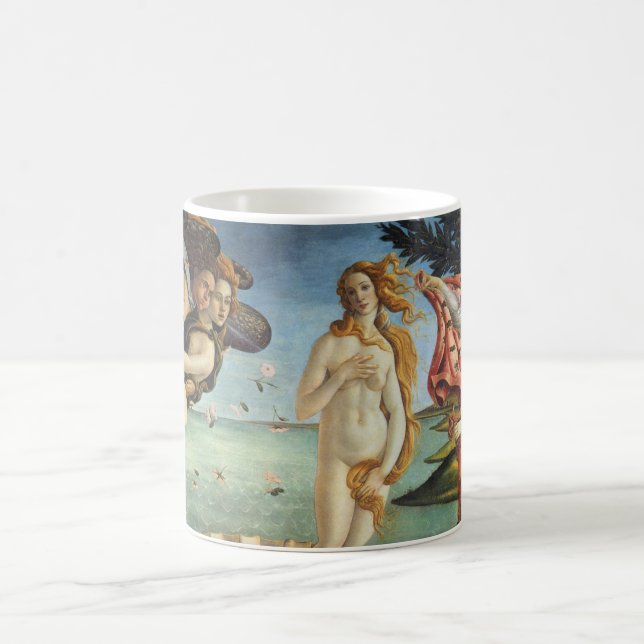 The Birth of Venus by Sandro Botticelli Coffee Mug (Center)