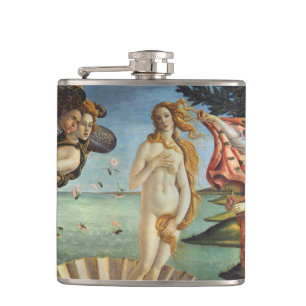 The Birth of Venus by Sandro Botticelli Hip Flask