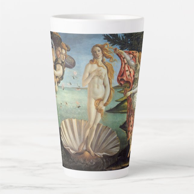 The Birth of Venus by Sandro Botticelli Latte Mug (Front)