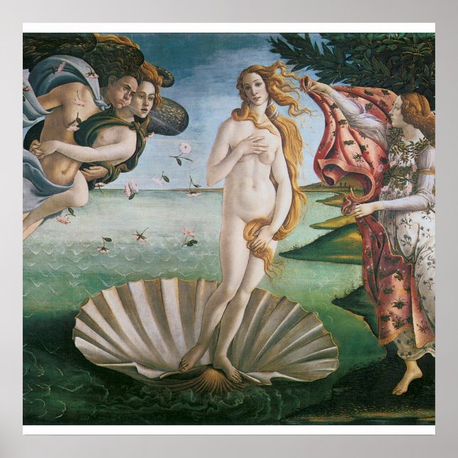 The birth of Venus by Sandro Botticelli,Renaissanc Poster (Front)