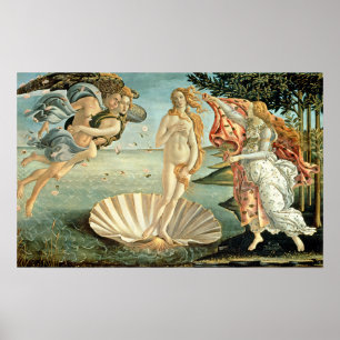 The Birth of Venus, c.1485 (seasoning on canvas) Poster