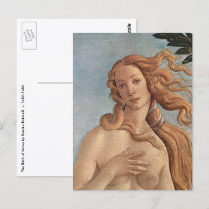 The Birth of Venus (detail) by Sandro Botticelli Postcard