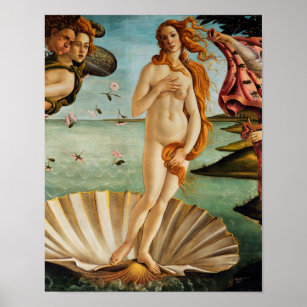 The Birth of Venus (detail), Sandro Botticelli Poster