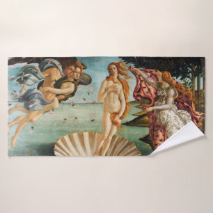 The Birth of Venus, Sandro Botticelli, 1485 Bath Towel