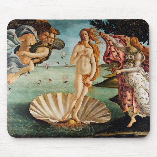 The Birth of Venus, Sandro Botticelli, 1485 Mouse Pad (Front)