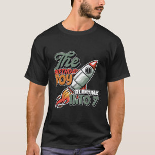 The Birthday Boy Blasting Into 7 Rocket Space T-Shirt