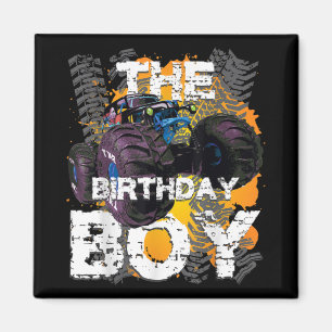 The Birthday Boy Monster Truck Matching Family Magnet