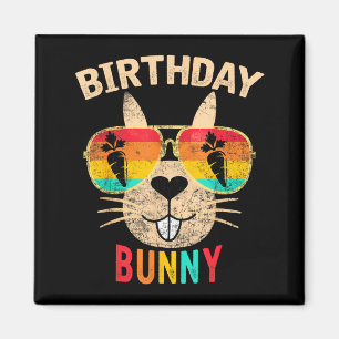 The birthday bunny funny easter day family magnet