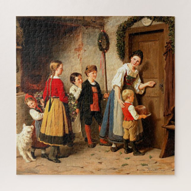 The Birthday Cake, vintage painting Jigsaw Puzzle (Vertical)