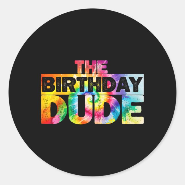 The Birthday Dude Classic Round Sticker (Front)