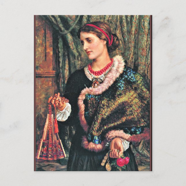 The Birthday, fine art vintage painting Postcard (Front)