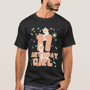 The Birthday Girl 11 Years Old Llama Matching Fami T-Shirt