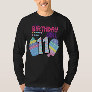 The Birthday Girl 11 Years Old Poppin' Fidget Toy T-Shirt