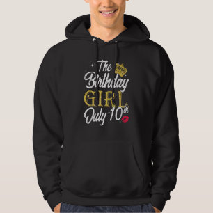 The Birthday Girl July 10th Red Lips Present Girl  Hoodie
