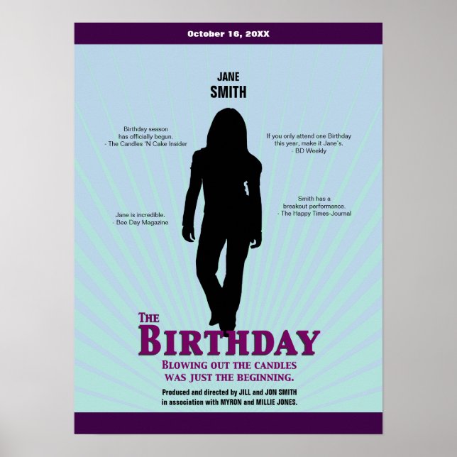 The Birthday Movie Poster (Girl) (Front)