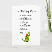 The Birthday Python A Funny Happy Birthday Poem