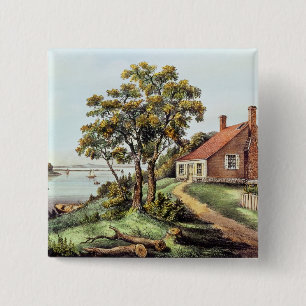The Birthplace of Washington at Bridges Creek 15 Cm Square Badge