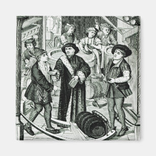 The Bishop of Tournai receiving the Tithe of Beer Magnet