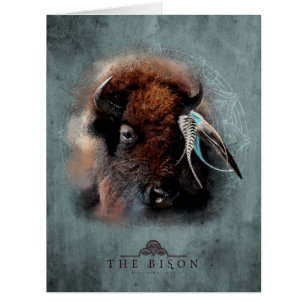 The Bison - Big Greeting Card