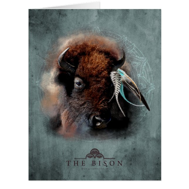 The Bison - Big Greeting Card (Front)