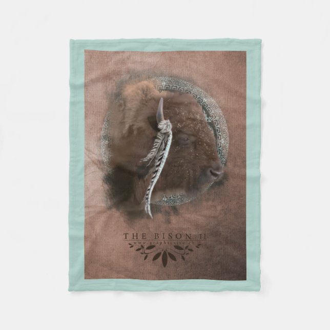The Bison II - Fleece Blanket (Front)