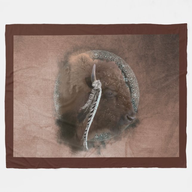 The Bison II - Fleece Blanket (Front (Horizontal))