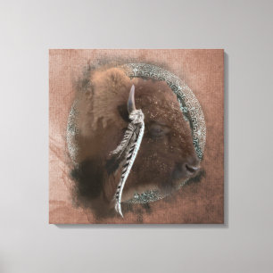 The Bison II - Wrapped Canvas
